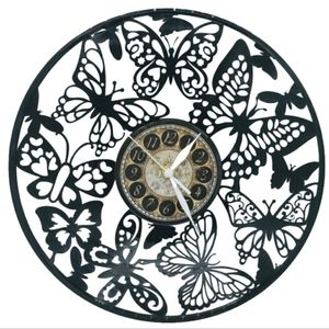 BUTTERFLIES 🦋 vinyl record clock